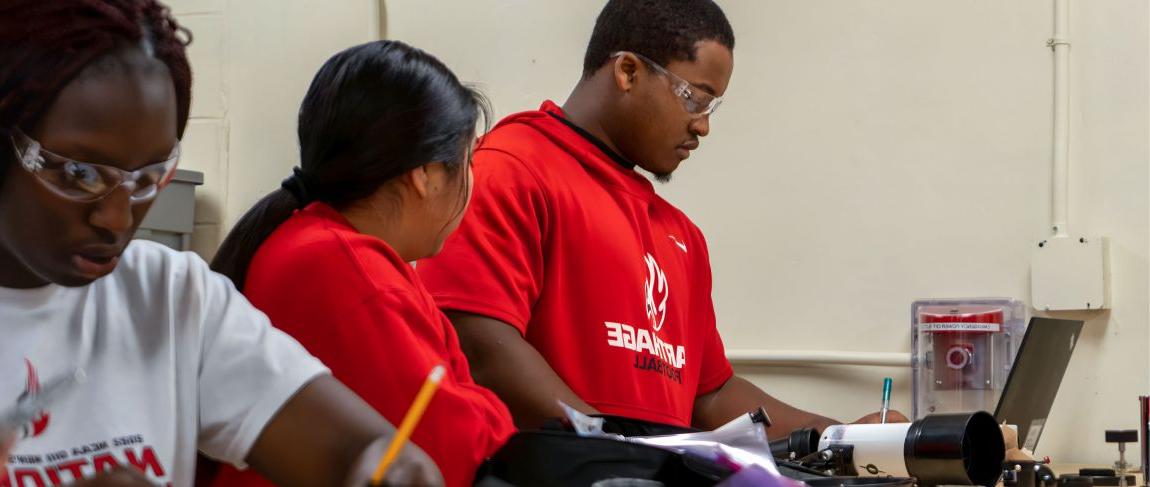 Engineering students in a classroom.